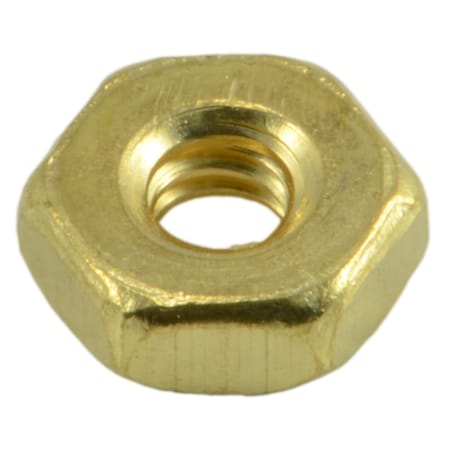 Midwest Fastener Machine Screw Nut, #4-40, Brass, 96 PK 62178